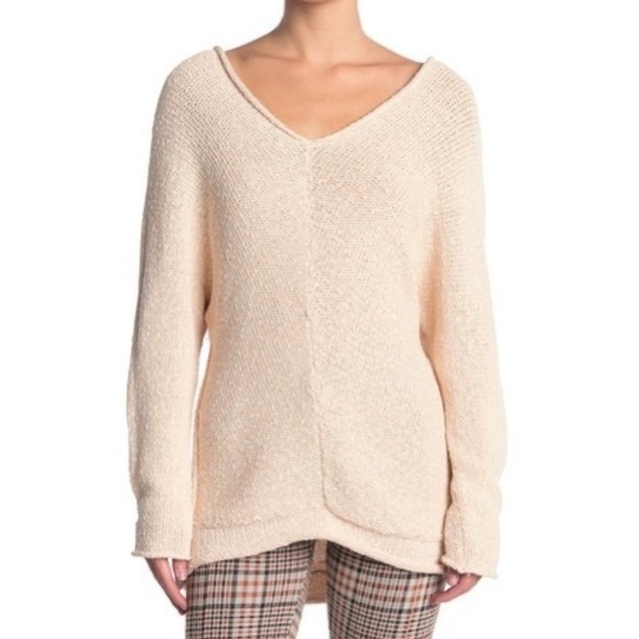 𝅺nwt Free People Small Bright Lights V-Neck Sweater - Picture 2 of 10